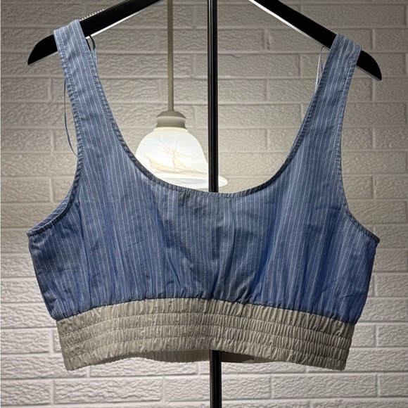 Zara Light Blue Striped Blouse - Picture 2 of 4